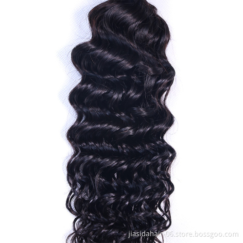 Virgin Brazilian Hair Bundles Human Hair Extensions Free Sample Cheap Deep Wave Natural Wholesale Top Mink OEM